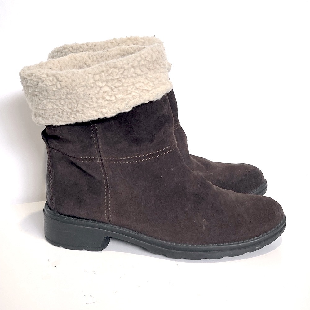 Geox Cozy Brown Winter Boots with Cream Lining